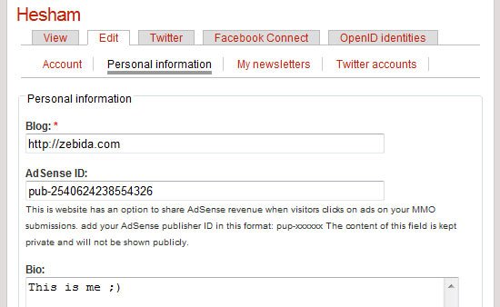 Add your Google AdSense publisher ID