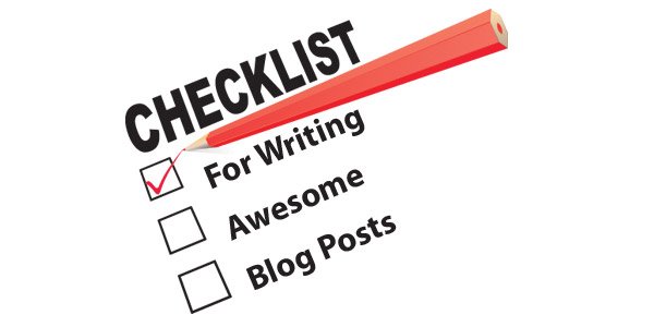 checklist writing blog posts