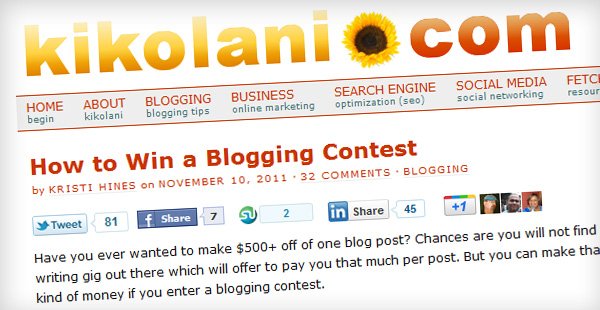 Win Blog Contest