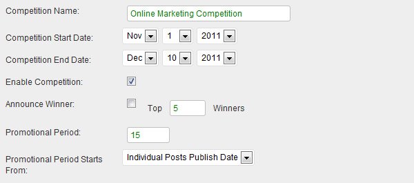 Customize each blog contest the way you like