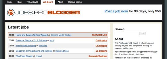 Jobs for Bloggers - ProBlogger Job Board