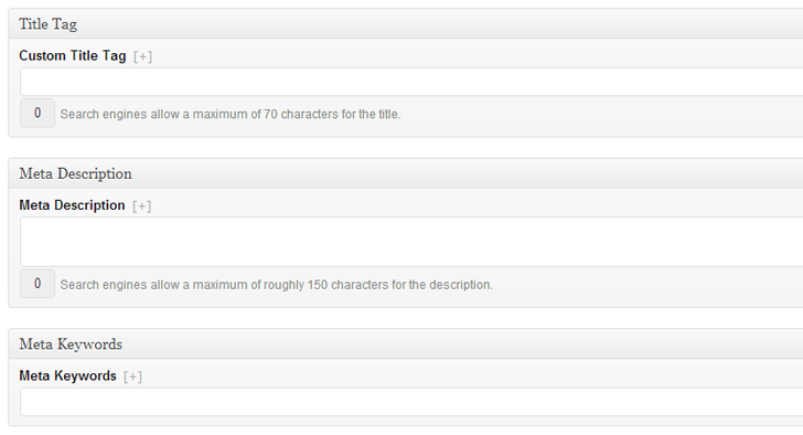 Thesis SEO Meta Boxes