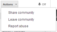 google plus communities actions notifications