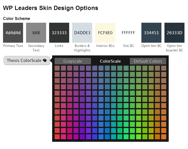 Thesis Color Scale