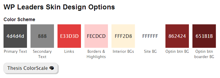 Thesis Color Scheme Red